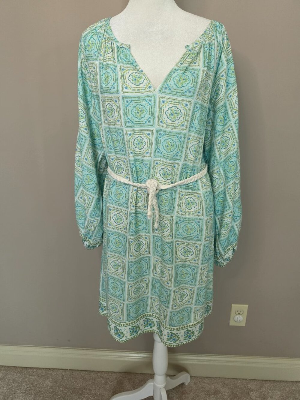 Marigold by Victoria Dunn Botanical Oasis Collection Geometric Print Midi Dress